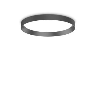 Netlighting Fly 45cm LED Flush Ceiling Light Black 2700K IP40