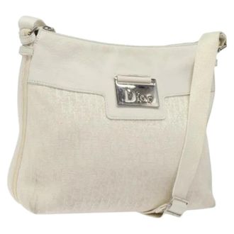 Dior Pre-owned Cross Body Bags, female, White, Size: ONE SIZE Pre-owned Vintage Canvas Crossbody Bag
