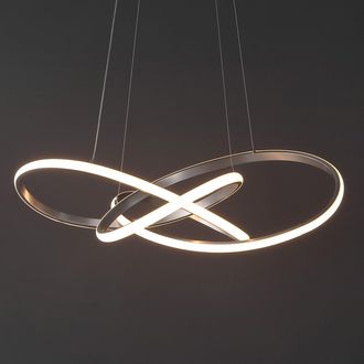 Jonathan Y Designs Alexia 25 Abstract Integrated LED Metal Adjustable Pendant