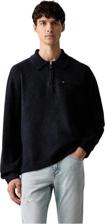 Levi's Boulder Quarter-Zip Sweater - Heren - Ronde hals truien - Blauw - XL - Wol - Truien & Vesten