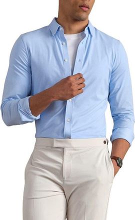 Rhone Commuter Pro Performance Long Sleeve Button Up Shirt in Light Blue Oxford at Nordstrom, Size Xx-Large