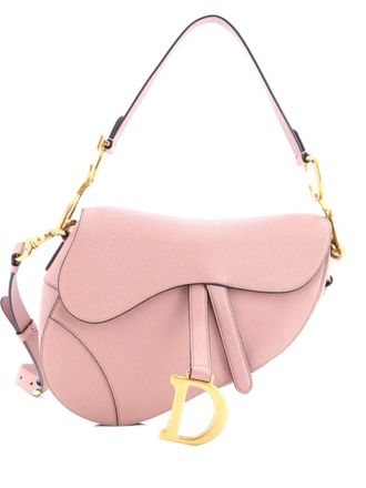 Dior Saddle Handbag with Strap Leather Medium shoulder bag - Beige