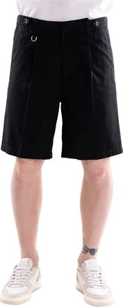 Paolo Pecora Bermuda Shorts - Heren - Korte Broeken - Zwart - S - Katoen - Korte Broeken