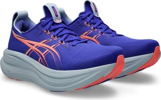 Asics Laufschuh ASICS GEL-NIMBUS 28, Damen, Gr. 37,5, cobalt burst, sun coral, Synthetik, Schuhe Laufschuh, f&uuml;r Erwachsene, mit leicht profiliertem Laufsohl