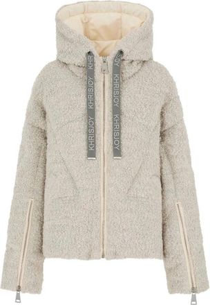 Khrisjoy Iconic Milano In Boucl&eacute; Jacket - Dames - Gewatteerde jassen - Beige - L - Katoen - Jassen