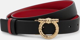 Ferragamo Cintura reversibile Gancini in pelle