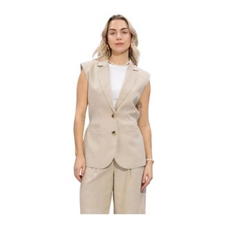 Notre-V Dames, Jassen, Beige, Maat: XS Linnen
