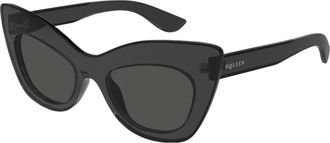 Alexander McQueen Stijlvolle zonnebril Am 0516S kleur 003 - Dames - Zonnebrillen - Grijs - 52 MM - Accessoires