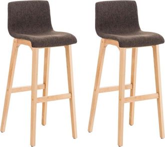 Clp Clp - Set De 2 Taburetes Hover En Tela Marr&oacute;n