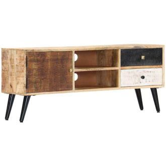 vidaXL Mobile Porta tv 115x30x47 cm in Legno Massello di Mango - Vidaxl