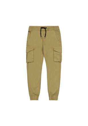 Alpha Industries Cargohose ALPHA INDUSTRIES Cotton Twill Jogger, Herren, Gr. XL, Normalgr&ouml;ssen, gr&uuml;n (olive), Obermaterial: 98% Baumwolle, 2% Elastan; Futter: 100% Bau