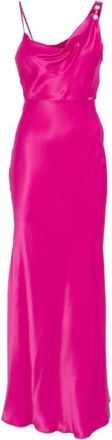 Twinset Abito lungo con dettaglio catena - Dames - Avondkleed - Roze - M - Kleedjes