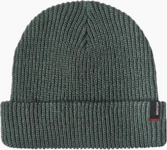 Brixton Mens Brixton Dark Forest Heist Beanie Hat - Green - Size: ONE size