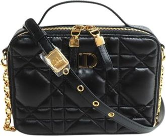 Dior Pre-owned Macro Cannage Caro Leather 2way Shoulder Bag - - Pre-owned - Donna - Nero - ONE SIZE