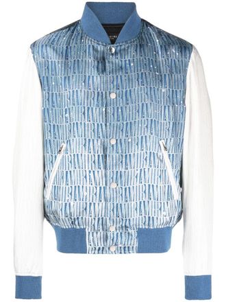 Amiri Bomber con stampa - Blu