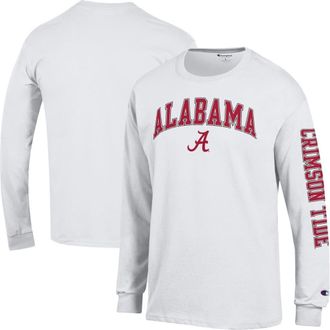 Champion Mens Champion White Alabama Crimson Tide Arch Over Logo 2-Hit Long Sleeve T-Shirt at Nordstrom, Size Xx-Large