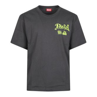 Diesel Tops, Heren, Grijs, XL, T-Box T-Aa 2 T-Shirt