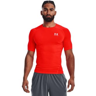 Under Armour Mens HeatGear Compression Short-Sleeve T-Shirt, (810) Bolt Red / / White, 3XL