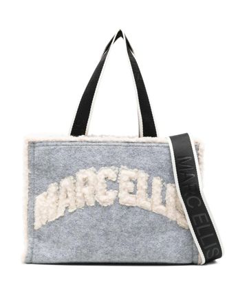 Marc Ellis sherpa-logo tote bag - women - Cotton/Polyester - One Size - Grey