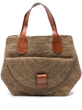 Ibeliv Laza II raffia tote bag - Neutrals