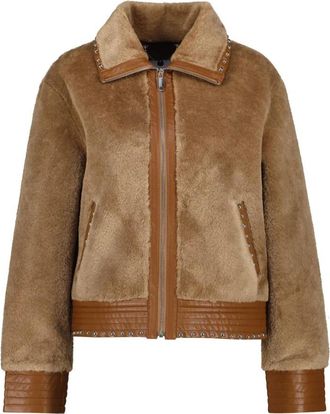Rino&Pelle Nep Bont & Shearling Jassen - Dames - Jassen - Bruin - M - Jassen