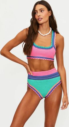 Beach Riot Karmen Bikini Bottom In Sea Breeze Crochet