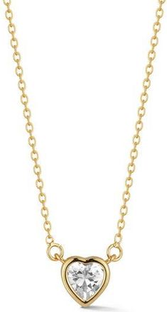 Glaze Jewelry Crystal Heart Pendant Necklace in Gold at Nordstrom Rack