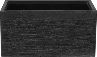 Beliani Beliani - Maceta De Fibras De Arcilla Negra 60 X 29 X 30 Cm Para Interior Y Exterior Rectangular Myra