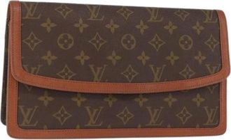Louis Vuitton Pre-owned Clutches, female, Brown, Size: ONE SIZE Pre-owned Canvas Clutch