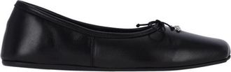 Vivienne Westwood Black Leather Flats With Rounded Toe