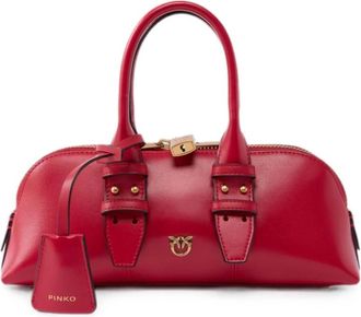 Pinko Pinko, Tassen, Dames, Rood, ONE Size, Nylon, Bowling Handtas