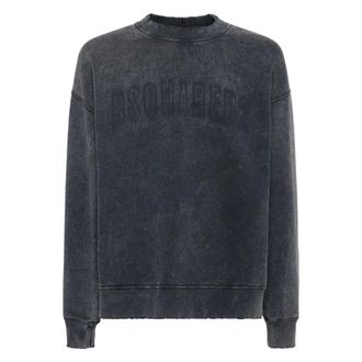 Dsquared2 Sweatshirts, male, Gray, Size: M Stylish Crewneck Sweatshirt for Men