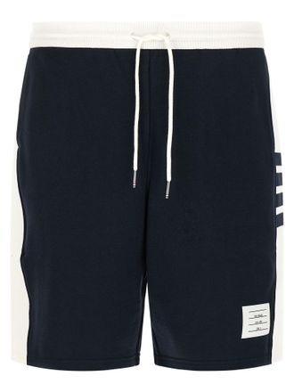 Thom Browne Blue Cotton Bermuda Mens Shorts