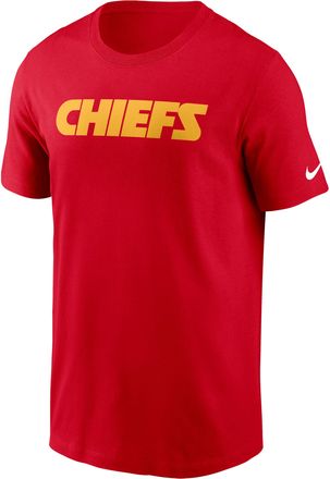 Nike Kansas City Chiefs Primetime Wordmark Essential Nike Mens NFL T-Shirt in Red | N19965N7G-NNM