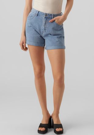 Vero Moda Jeansshorts VERO MODA VMZURI HR LOOSE SHORTS MIX NOOS, Damen, Gr. XL (42), N-Gr, light blau denim, Denim/Jeans, Obermaterial: 80% Baumwolle, 20% Polye