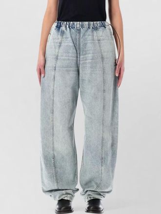 Haikure denim high-rise wide-leg trousers