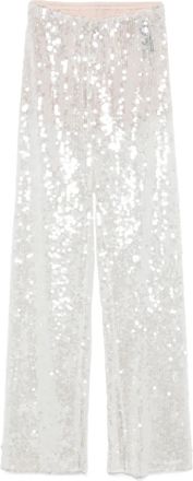 Federica Tosi Pantaloni con paillettes - Argento