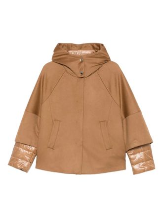 Herno hooded panelled jacket - Brown