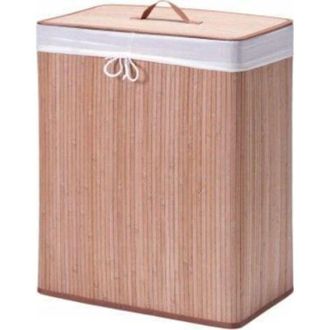 ZELLER Cesto De Ropa Bamb&uacute; Marr&oacute;n Claro 104 Litros