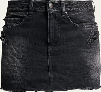 Balenciaga City Denim Mini Skirt