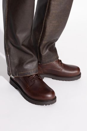 Birkenstock Leather Shoes HIGHWOOD LACE MID WATERPROOF, Mens, Brown