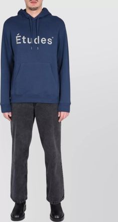 Études Studio cross-neck hoodie kangaroo pocket
