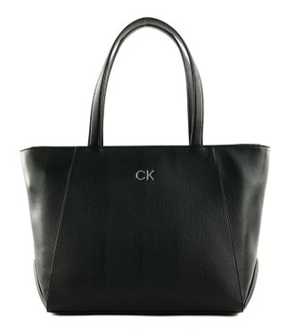 Calvin Klein Womens Ck Daily Shopper Medium Pebble Bags, Ck Black, One Size
