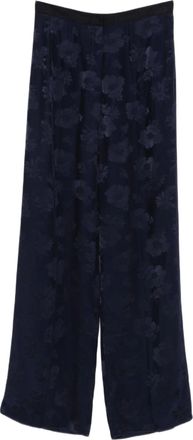 Forte_Forte Straight-Leg Jacquard Trousers With Floral Pattern