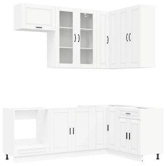 vidaXL Unidad De Cocina Porto 8 Uds. Blanco Madera De Ingenier&iacute;a Vidaxl