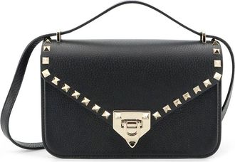 Valentino Garavani Studded Flap Crossbody Bag - Dames - Schoudertassen - Zwart - ONE Size - Leer - Tassen