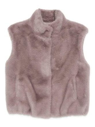 Herno Sleeveless Jacket Shearling Effect