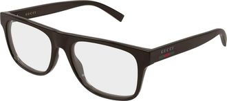 Gucci Rechthoekige Brillen - unisex - Accessoires - Bruin - Maat: 56 MM