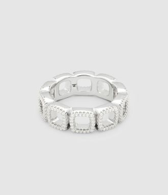 Tom Wood Bague Band Open Zirconia Argent