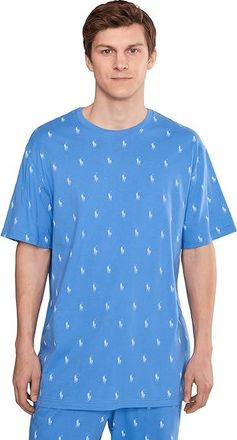 Polo Ralph Lauren Knit Jersey Short Sleeve Crew Mens Pajama Sets Bermuda Blue : SM, Cotton
